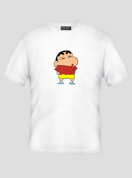 Shin Chan Love - Cute Cartoon White T-Shirt (SIZE - XL)