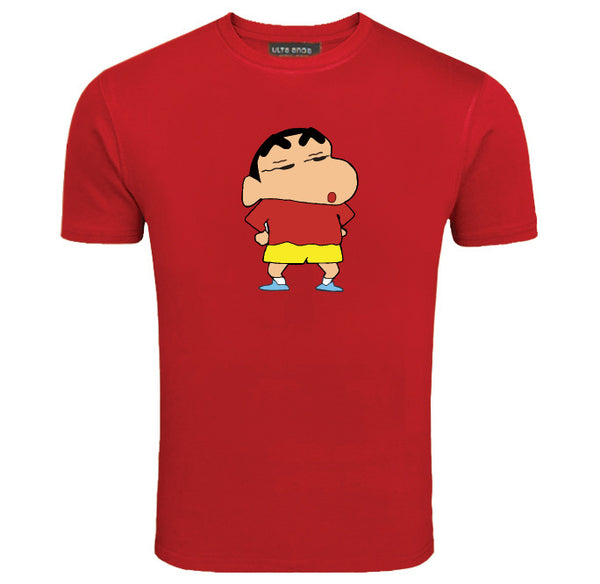 Shin Chan Love - Cute Cartoon Red T-Shirt (SIZE - XXL)