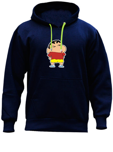 Shin Chan Love - Cute Cartoon Blue Hoodie (SIZE - XXL)