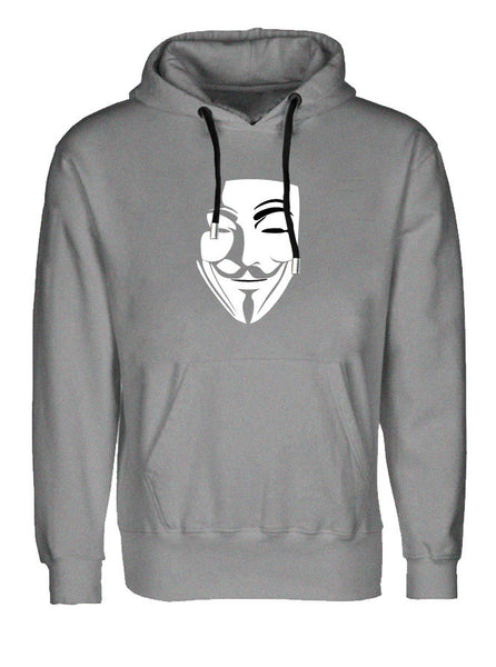 V For Vendetta - Anonymous Mask Grey Hoodie (SIZE - XL)