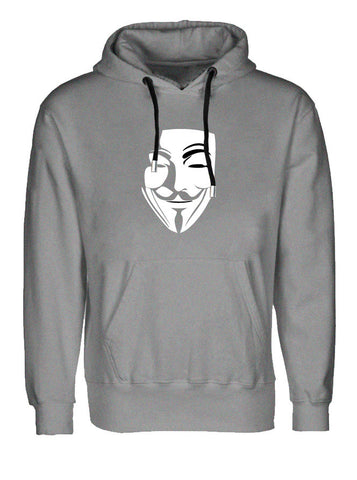 V For Vendetta - Anonymous Mask Grey Hoodie (SIZE - XXL)