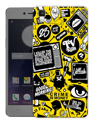 Movie Production Life - Yellow Printed Designer Mobile Back Cover For Oppo R7 