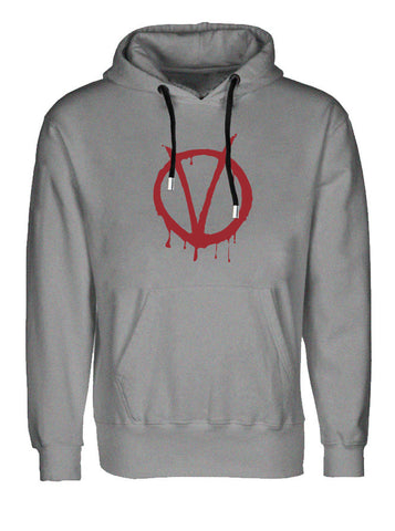 V For Vendetta - Anonymous Mask - Legion Grey Hoodie (SIZE - XXL)