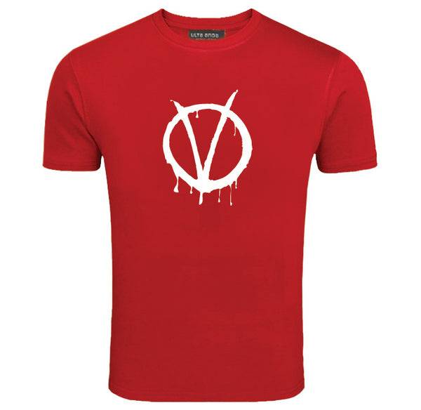 V For Vendetta - Anonymous Mask - Legion Red T-Shirt (SIZE - XL)