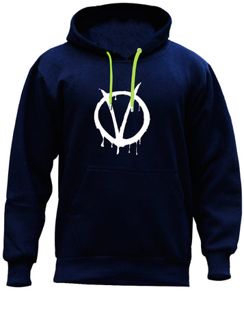 V For Vendetta - Anonymous Mask - Legion Blue Hoodie (SIZE - M)