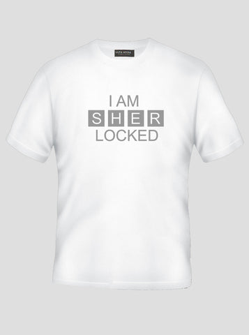 I Am Sherlocked - Sherlock Holmes White T-Shirt (SIZE - M)