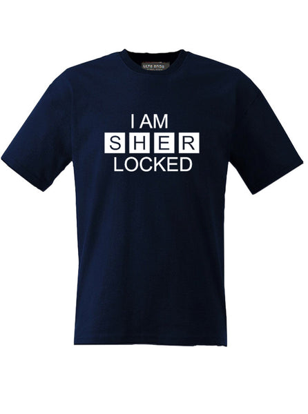 I Am Sherlocked - Sherlock Holmes Blue T-Shirt (SIZE - XL)