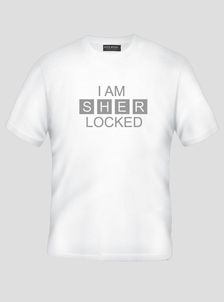 I Am Sherlocked - Sherlock Holmes White T-Shirt (SIZE - L)