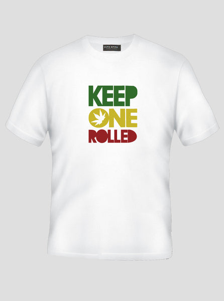 Keep One Rolled - Ganja Life - Marijuana Love White T-Shirt (SIZE - XXL)