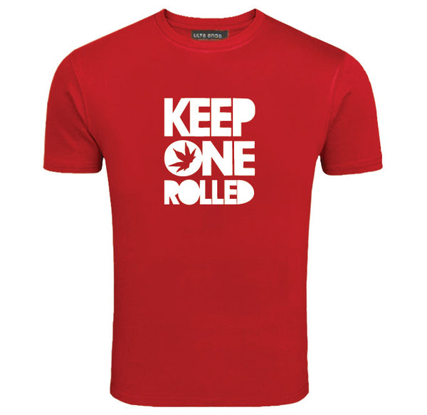 Keep One Rolled - Ganja Life - Marijuana Love Red T-Shirt (SIZE - XL)