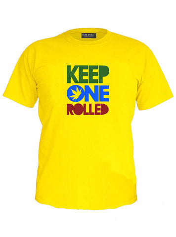 Keep One Rolled - Ganja Life - Marijuana Love White T-Shirt (SIZE - L)