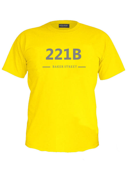 221B Baker Street - Sherlock Holmes White T-Shirt (SIZE - XL)