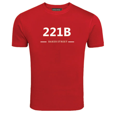 221B Baker Street - Sherlock Holmes Red T-Shirt (SIZE - M)