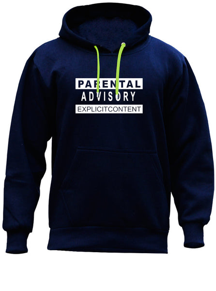 Parental Advisory - Explicit Content - Adult Life Blue Hoodie (SIZE - M)