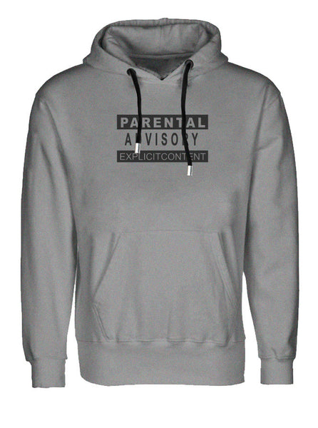 Parental Advisory - Explicit Content - Adult Life Grey Hoodie (SIZE - XXL)