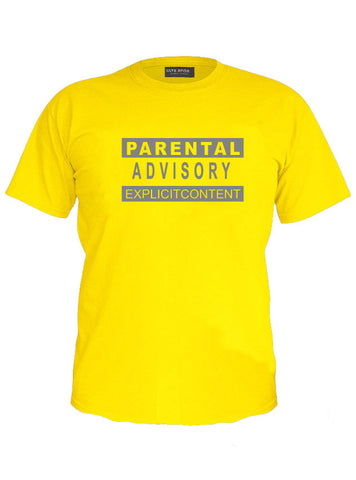 Parental Advisory - Explicit Content - Adult Life White T-Shirt (SIZE - XL)