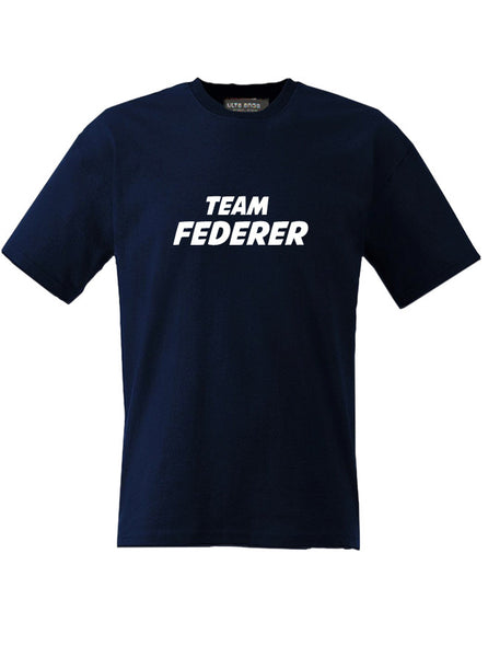 Team Roger Federer - Tennis Legend - God Blue T-Shirt (SIZE - L)