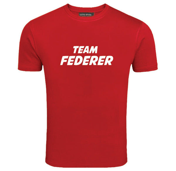 Team Roger Federer - Tennis Legend - God Red T-Shirt (SIZE - XL)