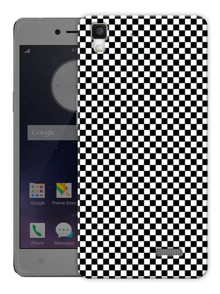 Checkered Life Chess Board Black Printed Designer Mobile Back Cover For Oppo R7 