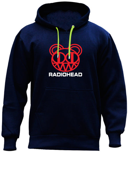 Radiohead - Edm Trance Electronic Music Love Blue Hoodie (SIZE - XL)