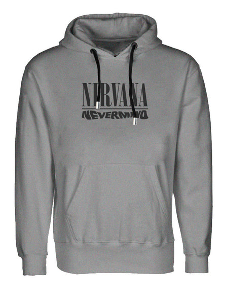 Nirvana - Nevermind - Kurt Cobain Old Rock Band Music Legend Grey Hoodie (SIZE - L)