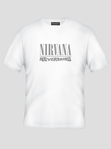 Nirvana - Nevermind - Kurt Cobain Old Rock Band Music Legend White T-Shirt (SIZE - XXL)