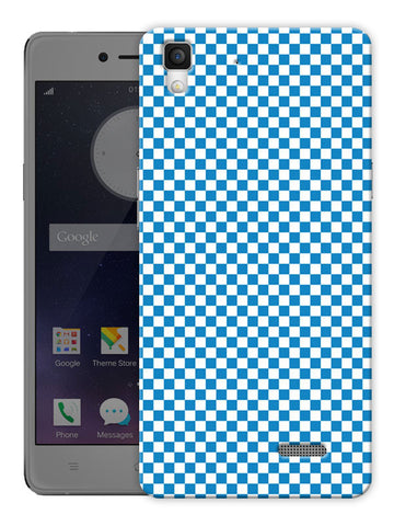 Checkered Life Chess Board Blue Printed Designer Mobile Back Cover For Oppo R7 