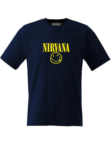 Nirvana - Nevermind - Kurt Cobain Old Rock Band Music Legend Blue T-Shirt (SIZE - XXL)