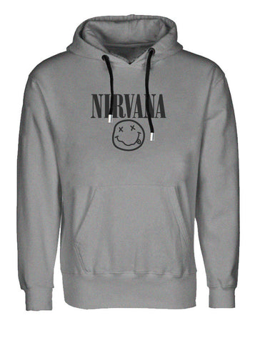 Nirvana - Nevermind - Kurt Cobain Old Rock Band Music Legend Grey Hoodie (SIZE - XXL)