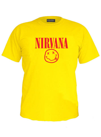 Nirvana - Nevermind - Kurt Cobain Old Rock Band Music Legend White T-Shirt (SIZE - XL)