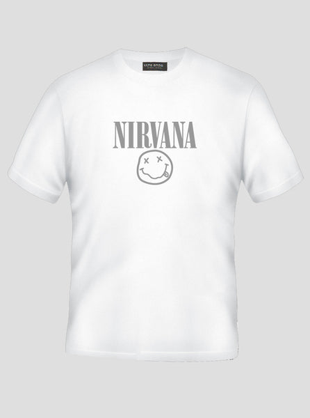 Nirvana - Nevermind - Kurt Cobain Old Rock Band Music Legend White T-Shirt (SIZE - M)