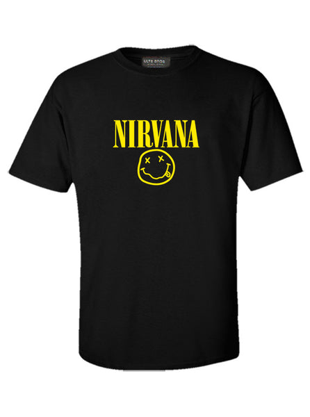 Nirvana - Nevermind - Kurt Cobain Old Rock Band Music Legend Black T-Shirt (SIZE - L)