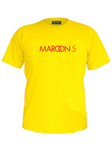 Maroon 5 Music Yellow T-Shirt (SIZE - M)