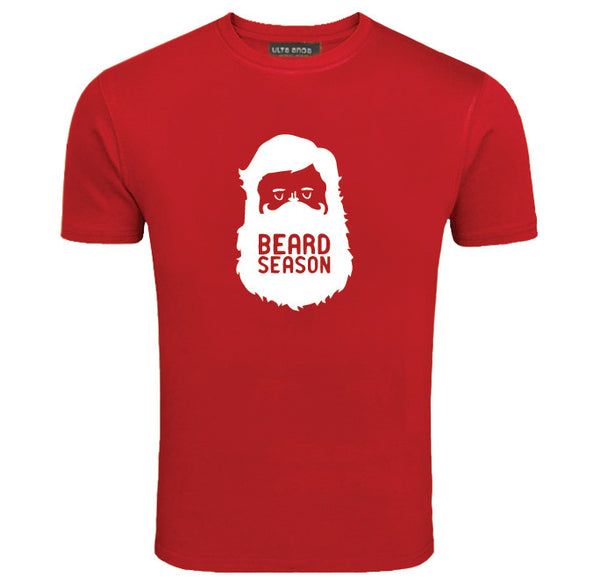 Beard Season For Men - No Shave November Life Red T-Shirt (SIZE - L)