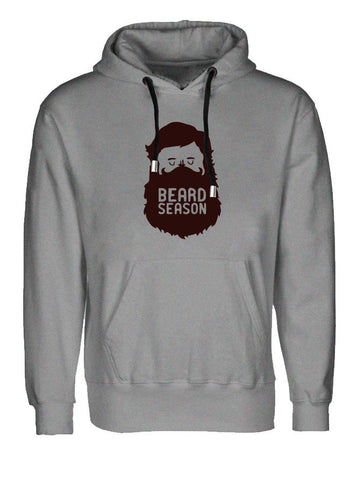 Beard Season For Men - No Shave November Life Grey Hoodie (SIZE - L)