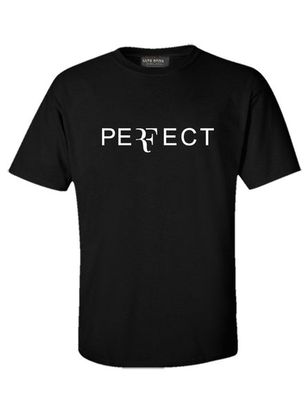 Roger Federer - Tennis Legend - Perfect Black T-Shirt (SIZE - L)