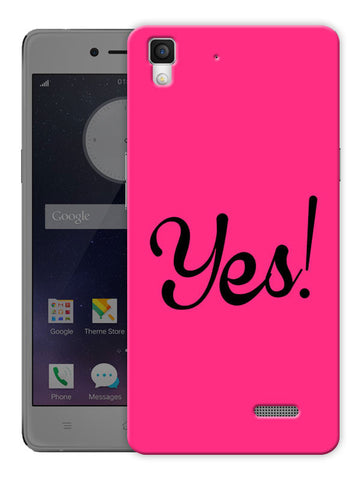 Yes! Pink Printed Designer Mobile Back Cover For Oppo R7 