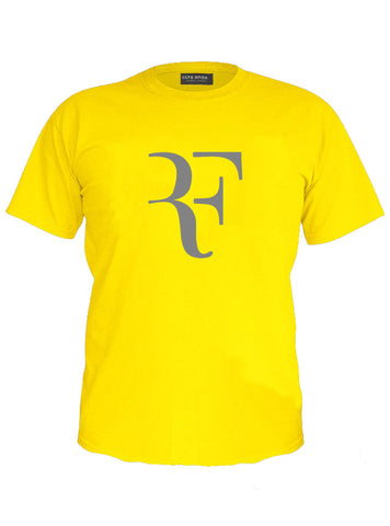 Roger Federer - Tennis Legend - Rf Yellow T-Shirt (SIZE - M)