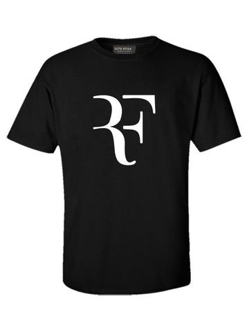 Roger Federer - Tennis Legend - Rf Black T-Shirt (SIZE - L)