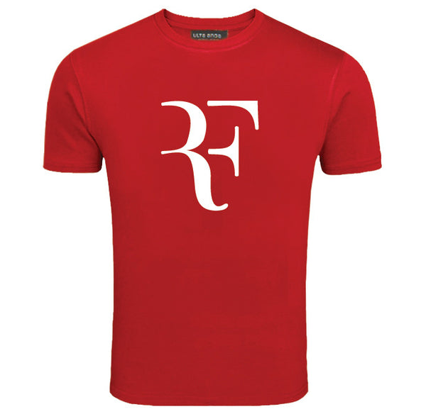 Roger Federer - Tennis Legend - Rf Red T-Shirt (SIZE - L)