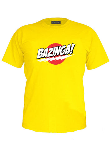 Bazinga - The Big Bang Theory - Sheldon Cooper - Tbbt White T-Shirt (SIZE - XL)