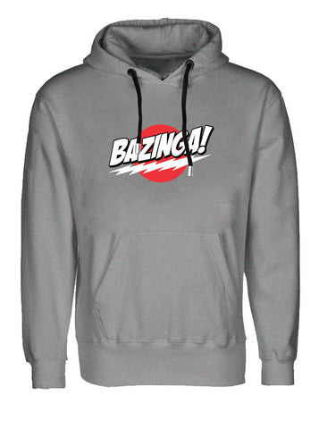 Bazinga - The Big Bang Theory - Sheldon Cooper - Tbbt Grey Hoodie (SIZE - XXL)