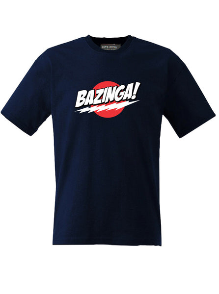 Bazinga - The Big Bang Theory - Sheldon Cooper - Tbbt Blue T-Shirt (SIZE - L)